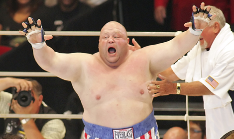 Eric Butterbean celebrating win in Japan / Publicity photo