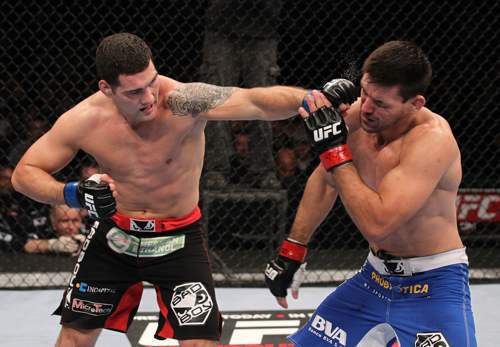 Chris Weidman (pictured) has been forced out of his UFC 155 bout due to an undisclosed injury.