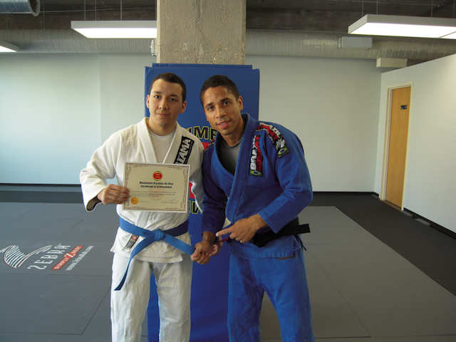 Rodriguez and black belt Israel Reyes