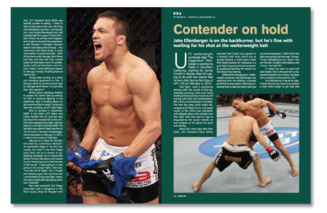 UFC Figther Jake Ellenberger featured at GRACIEMAG CHOKE MMA 181