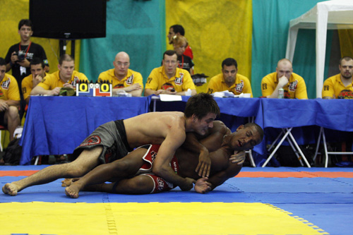 Rafa Mendes e Raoni Barcelos, astros que também tornaram-se conhecidos pelo submission. Foto: Gustavo Aragão/GRACIEMAG