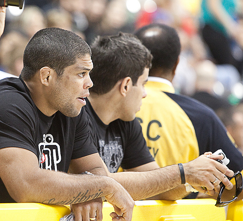 André Galvão assiste ao Mundial de Jiu-Jitsu 2012, no sábado. Foto: GRACIEMAG