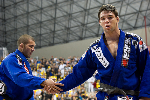 Bochecha e Rodolfo Vieira após a grande luta do Mundial 2012. Foto: Dan Rod