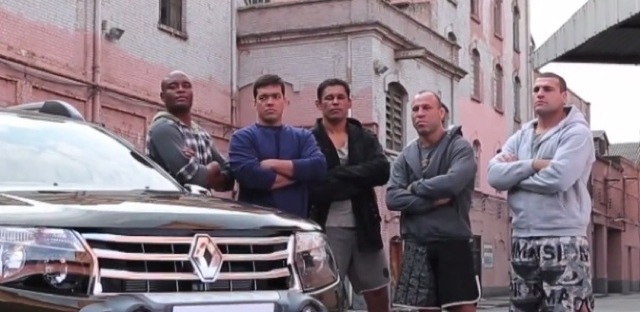 As feras do UFC em comercial de carrão. Foto: Divulgação