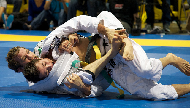 Jeff Glover busca as costas de Caio Terra na World Jiu Jitsu Expo Foto Dan Rod