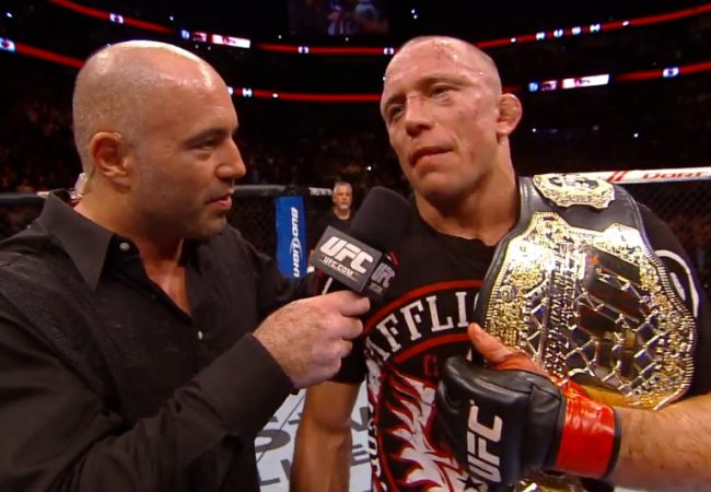 GSP is interviewed by Joe Rogan after arguably his toughest fight ever.