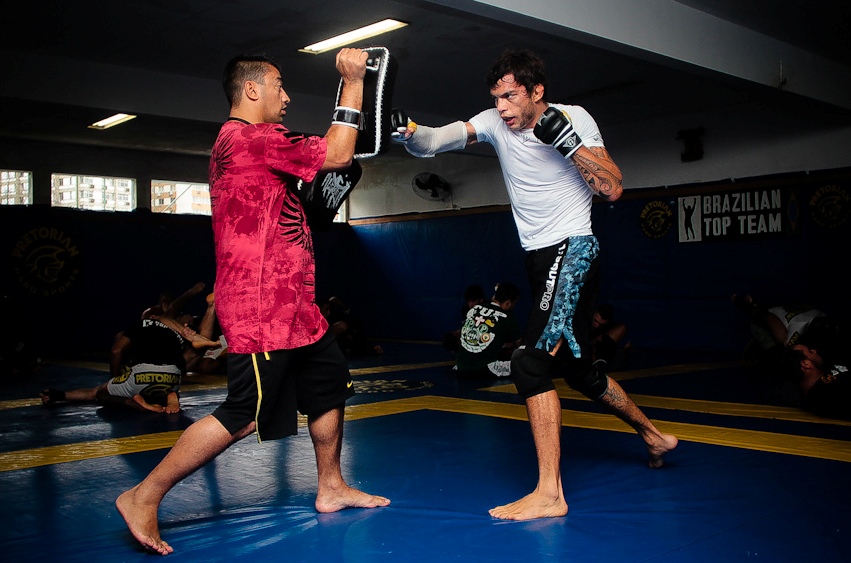 MIltinho Vieira em treino na BTT. Foto: Diogo Martins/Garra Marketing