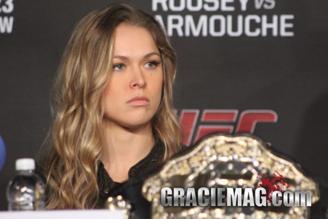 Ronda Rousey and her UFC belt