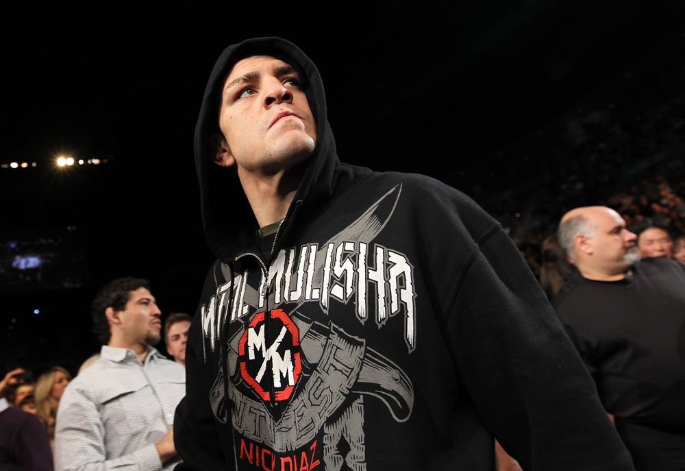 Nick Diaz faz a tão aguaradada luta contra GSP no UFC 158, no Canadá. Foto: Nick Laham/Zuffa LCC via Getty Images 