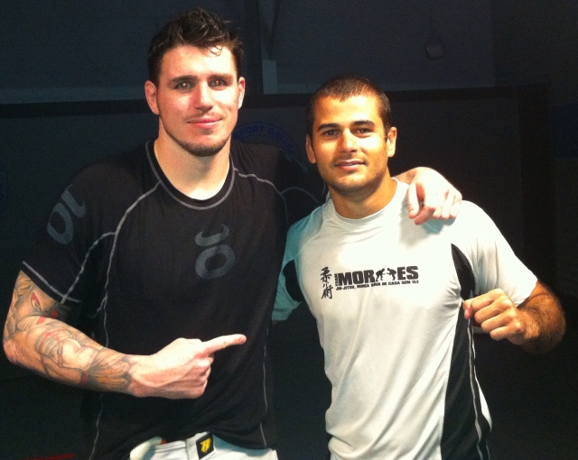 Chris Camozzi ao lado de Diego Moraes. Foto: Arquivo Pessoal