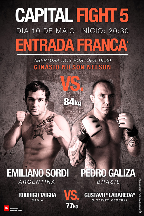 Pedro Galiza faz a luta principal com o argentino Sordi no Capital Fight. Foto: Divulgação
