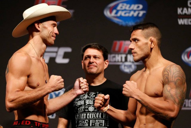 Rafael dos Anjos beats Donald Cerrone in Indy. Photo via UFC.com.