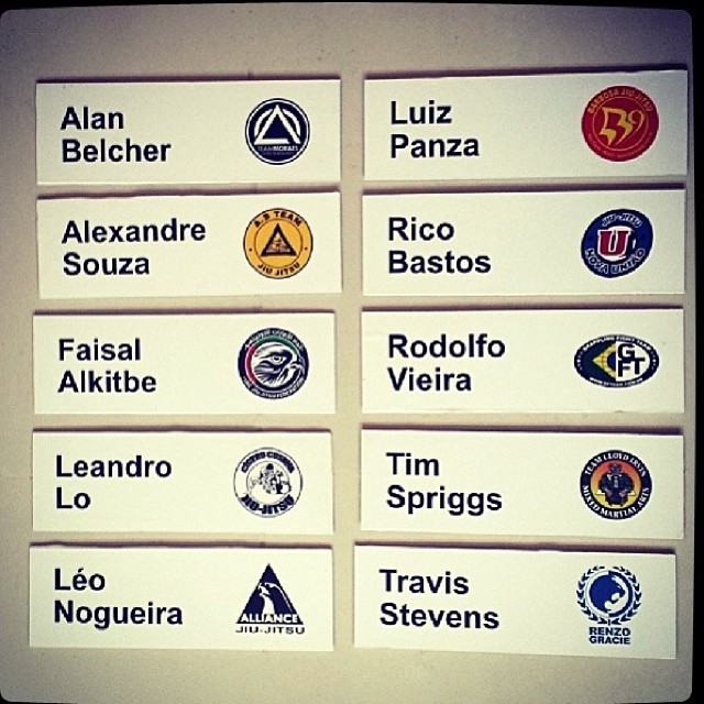 The ten athletes for the Copa Podio Heavyweight Grand Prix.