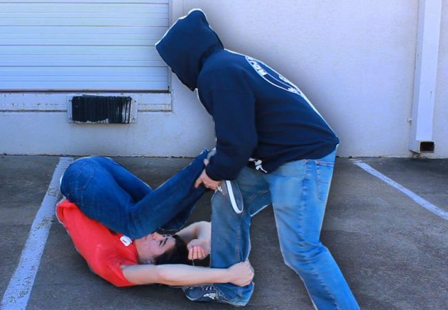Jiu-Jitsu techniques against an attacker should not be taken seriously in this video