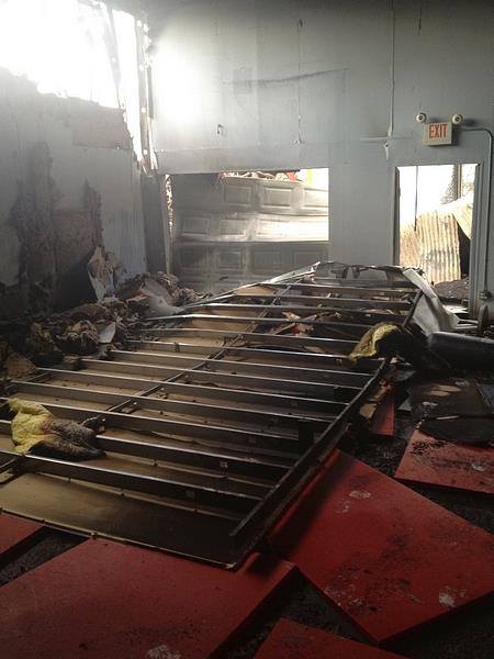 The fire in February 2013 ripped through Pesadelo BJJ. Photo: Personal archive