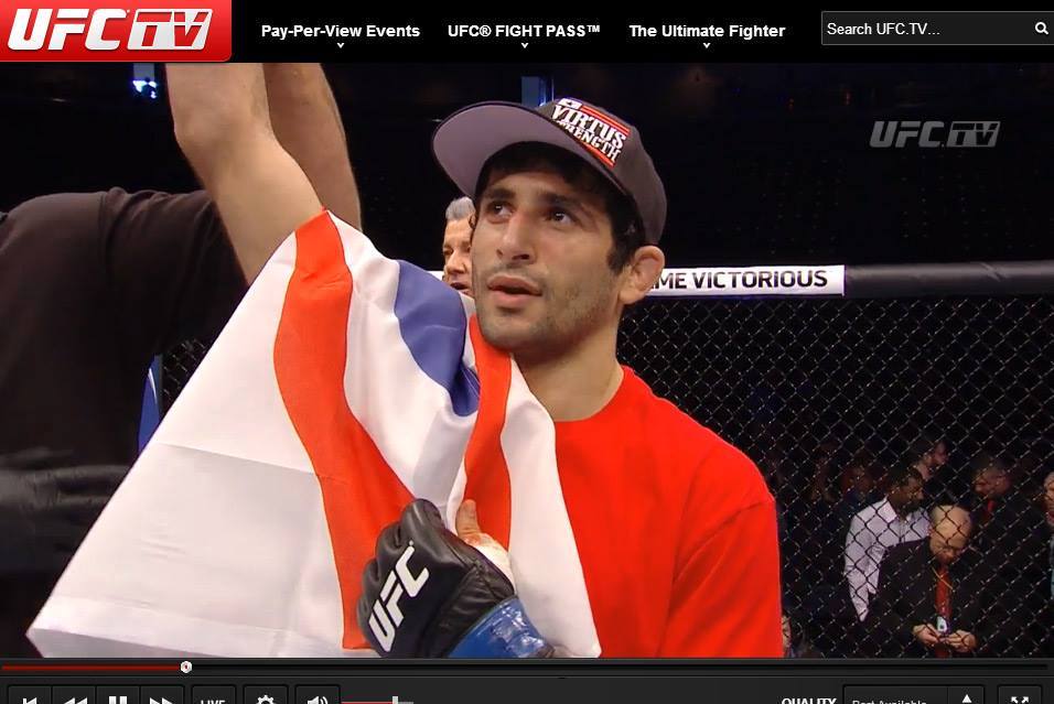 Black belt Beneil Dariush wins his UFC debut. 