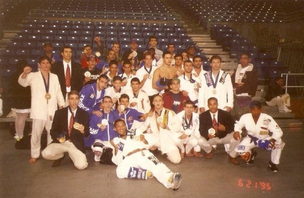 Competitors and his medals. 