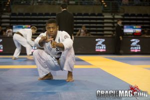 Representing his TLI team after winning the brown belt adult heavyweight division. Photo: Erin Herle