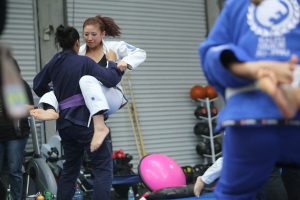 One of the drills had each person jump guard on their partner. Photo: Erin Herle