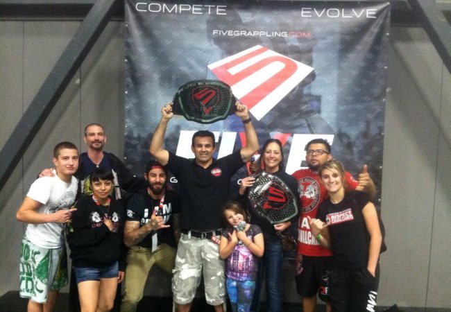 Cavalcanti Jiu-Jitsu Team of GMA Carlson Gracie Las Vegas wins the team trophy at FIVE