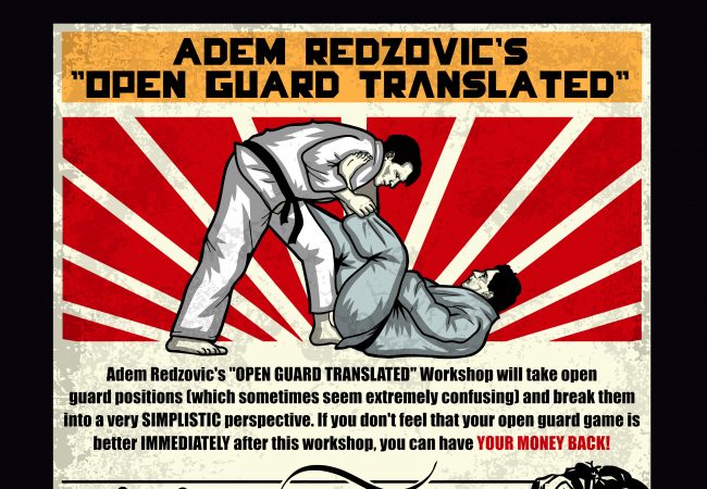 Perfect the open guard with Adem Redzovic’s workshop in San Diego, CA on May 26