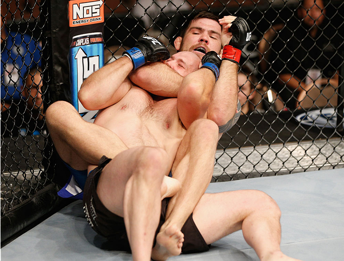 Drysdale gets the rear naked choke. Photo: Josh Hedges Zuffa LLC Zuffa LLC