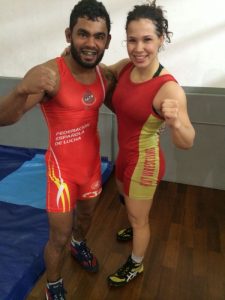 Hugo Wolverine e a namorada, Laís, entram em ação amanhã, no UFC e no Pan de Luta Olímpica. Foto: Divulgação