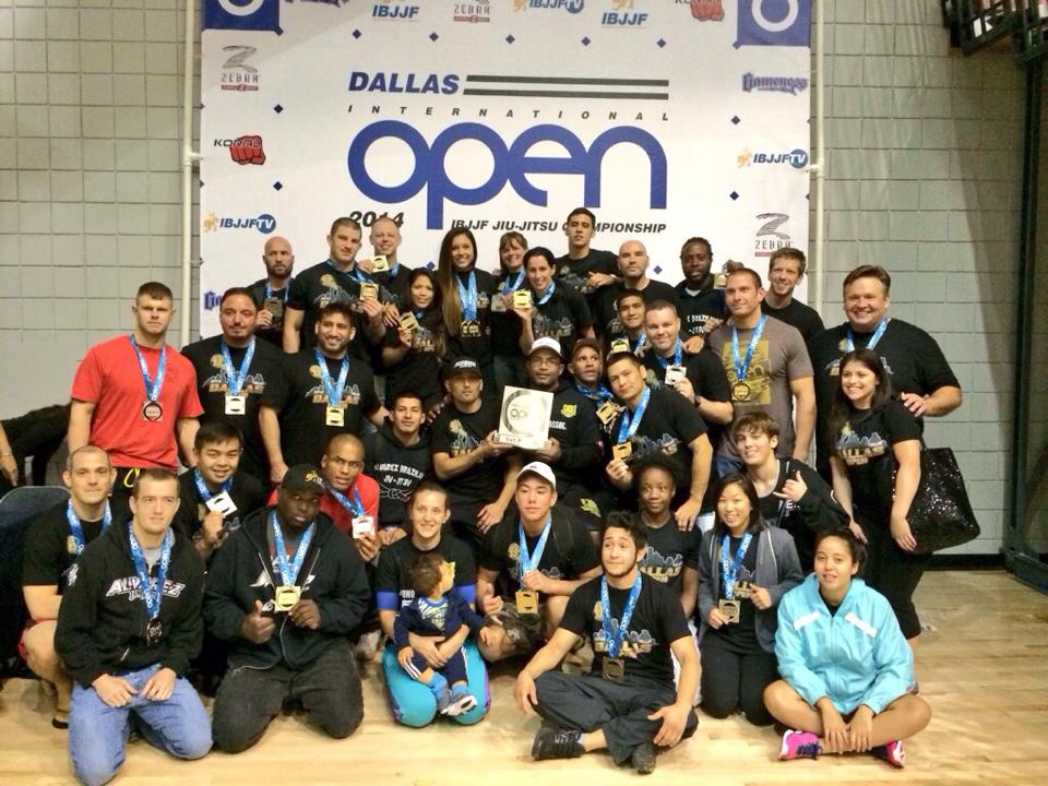 The Alvarez BJJ army on the podium. Photo: Daniel Alvarez