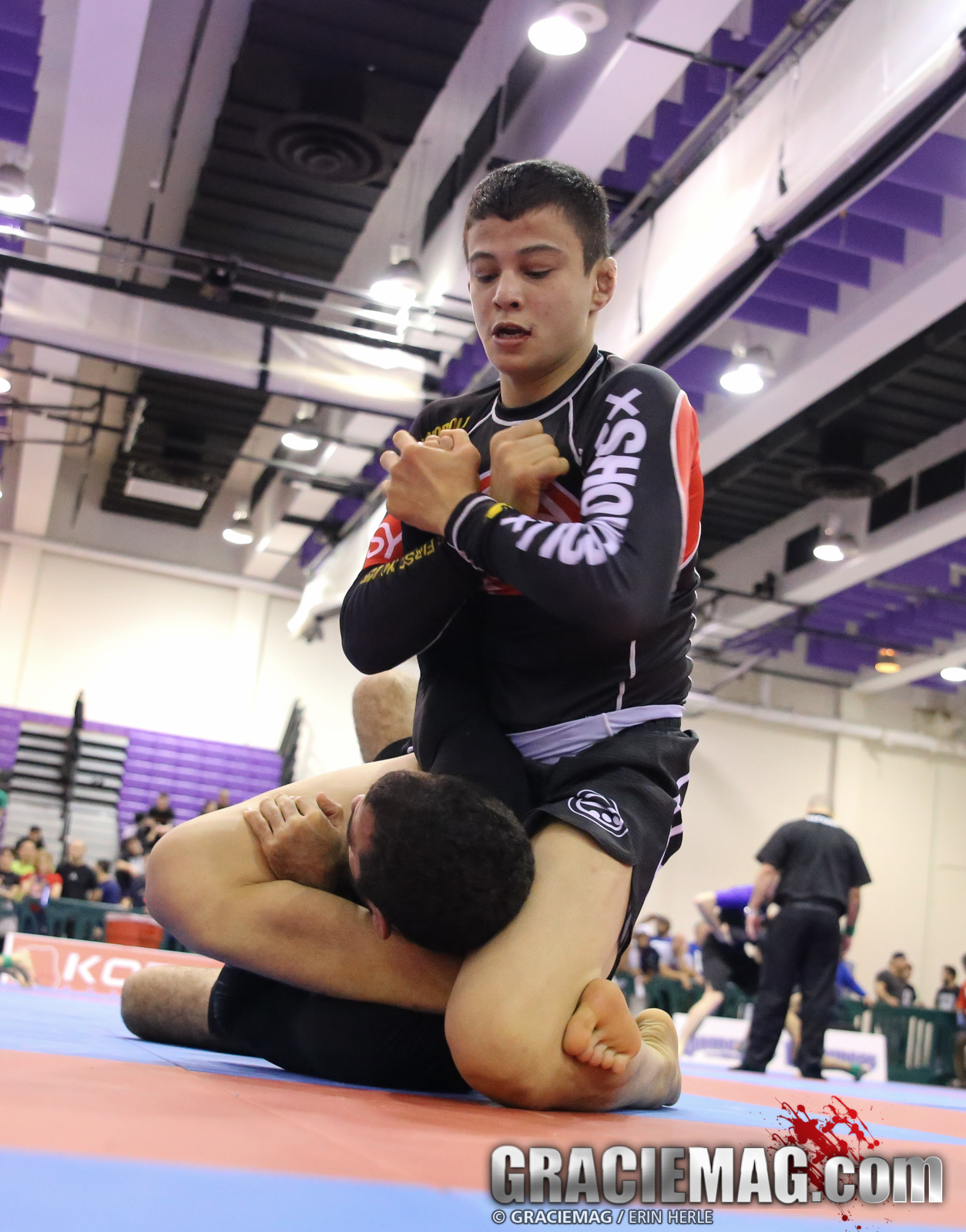 Joao Miyao with a triangle armbar. Photo: Erin Herle