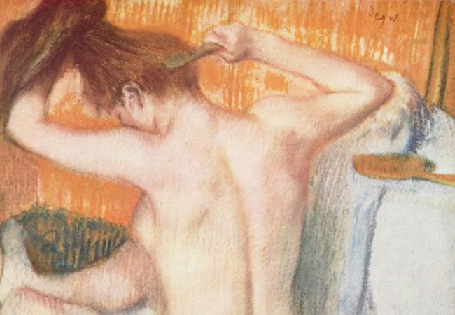 Costas de mulher, em pintura do francês Edgar Degas. Imagem: Divulgação