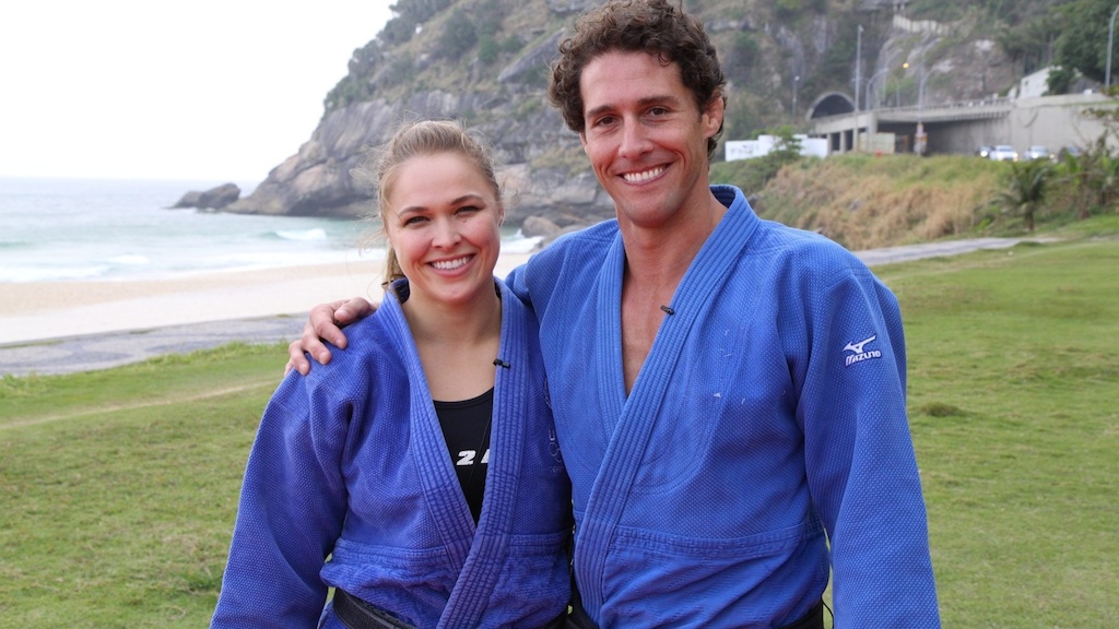 Flavio Canto e Ronda Rousey no Rio Foto Divulgacao