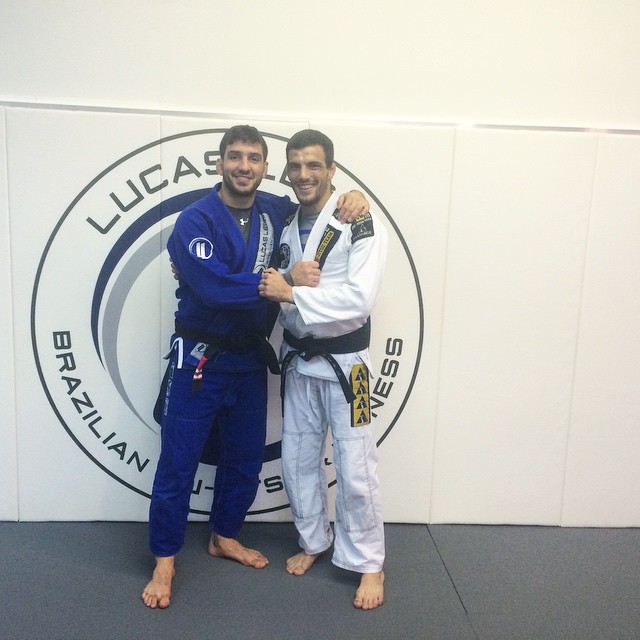 Victor Genovesi e Lucas Lepri depois do treino de Jiu-Jitsu. Foto: Arquivo Pessoal