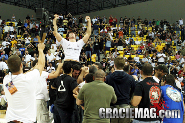 Roger Gracie celebrates at the 2005 ADCC