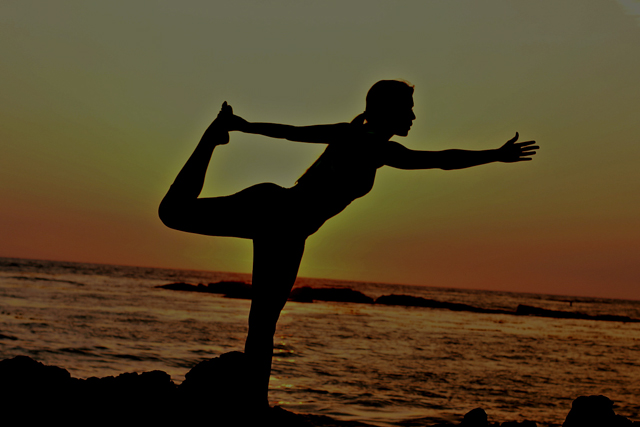 Yoga by the sunset