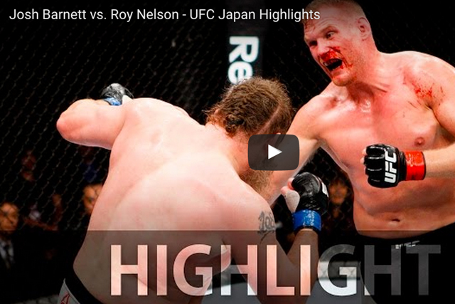UFC Japan: watch the highlights of the 5-round war between Barnett and Nelson