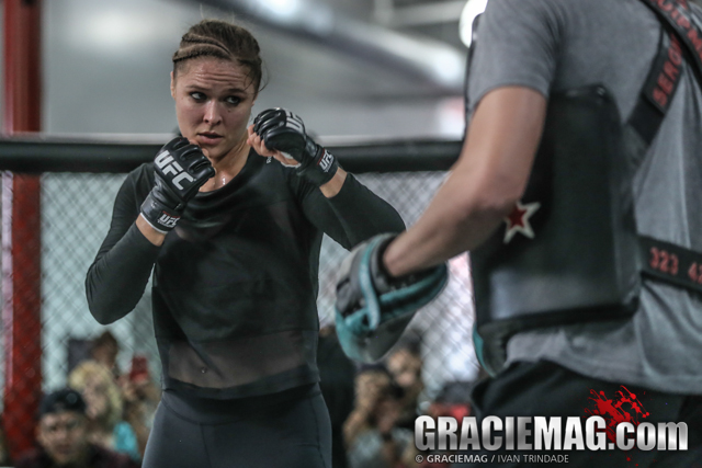 Ronda Rousey at UFC 184 open workouts