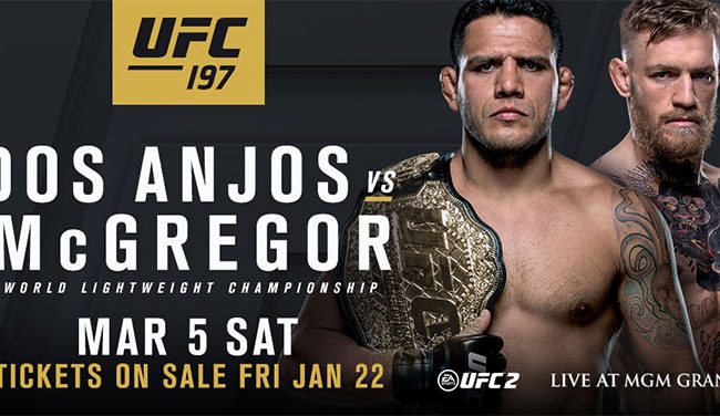 Finally! RDA vs. McGregor confirmed as the main event of UFC 197, on March 5