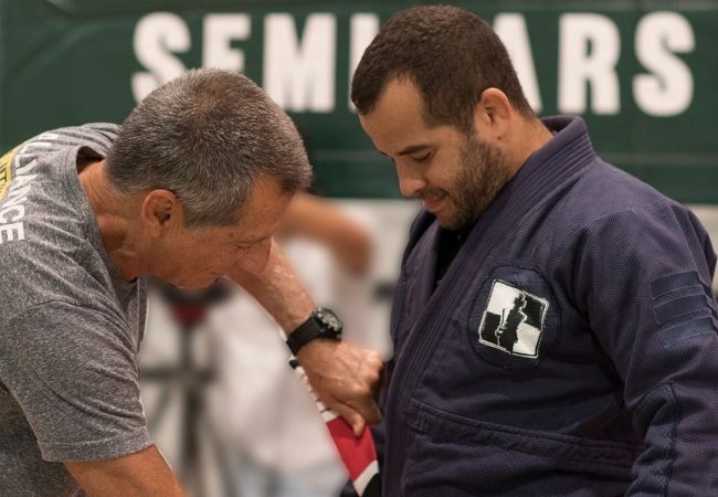 Leo Vieira receives his 5th degree BJJ black belt from Master Romero “Jacaré”