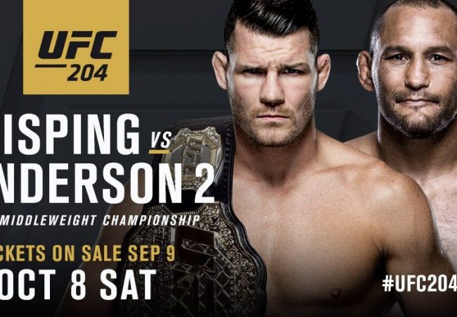 UFC confirms Bisping vs. Hendo for middleweight belt; Belfort to face Gegard Mousasi at UFC 204