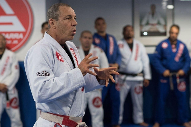 Master Carlos Gracie Jr. leads the annual graduation ceremony at the Gracie Barra HQ
