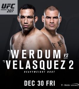 Banner que anuncia oficialmente a revanche entre Werdum e Velasquez. Foto: Reprodução