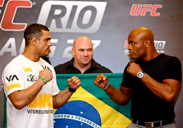 Vitor Belfort vs. Anderson Silva. UFC