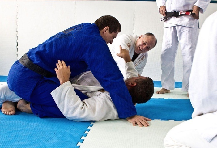 Roger e Mauricao em seminario do craque Gracie no Rio Foto Gustavo Aragao